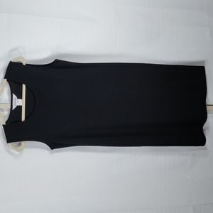 04196 Misook black sleeveless acrylic knit sleeveless dress M
